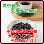 黒豆茶の効能は不妊に効果アリ！妊活に欠かせない大豆イソフラボンの効果とは？